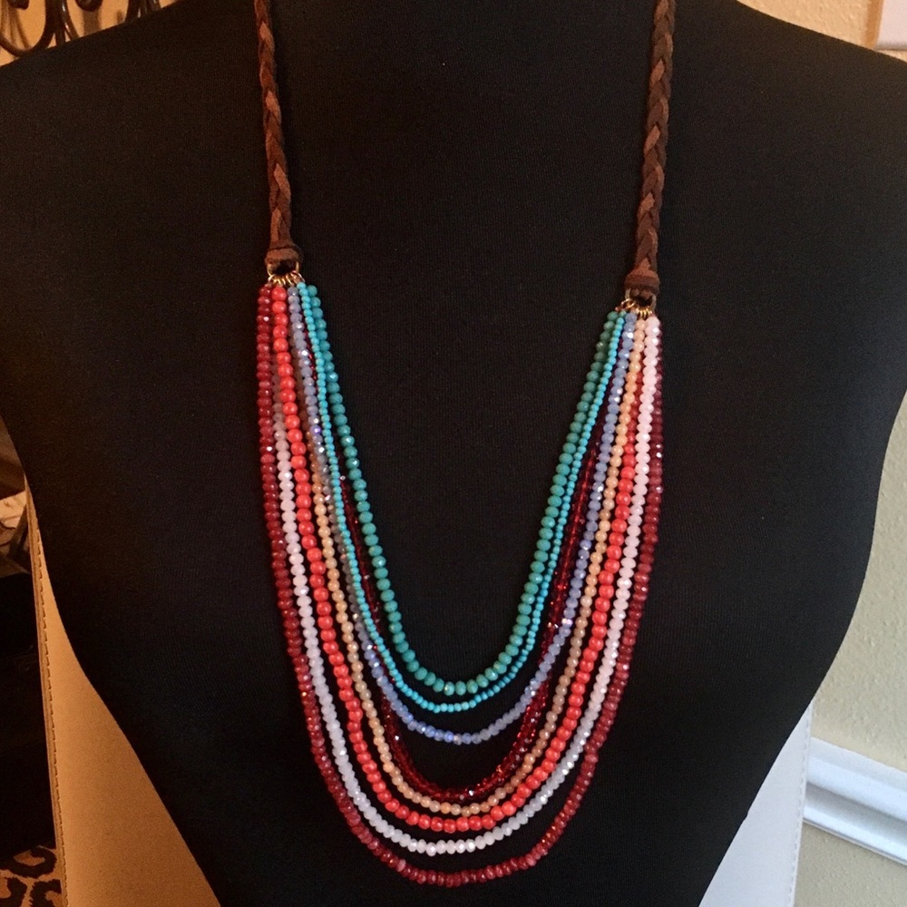 Semi-Precious Stone Multi-Strand Necklace